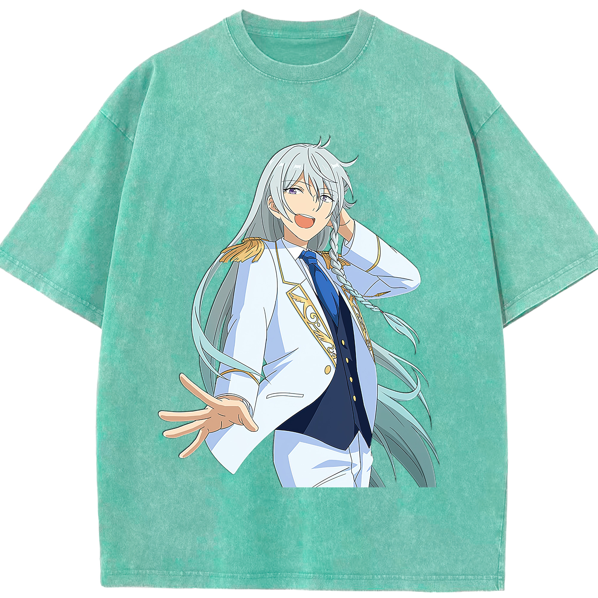 （画像用） あんさんぶるスターズ! Ensemble Stars 綿100% ヴィンテージ風 半袖Tシャツ（フロントプリント）
